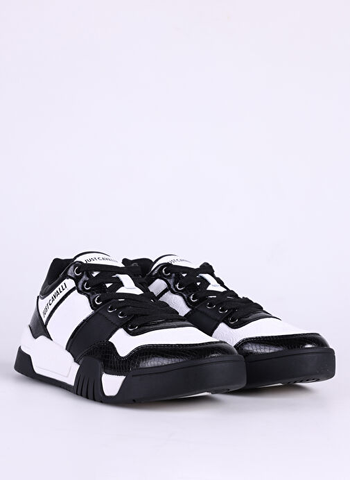 Just Cavalli Beyaz-Siyah Erkek deri Sneaker FONDO STYLE DIS. 1 - Görsel 3