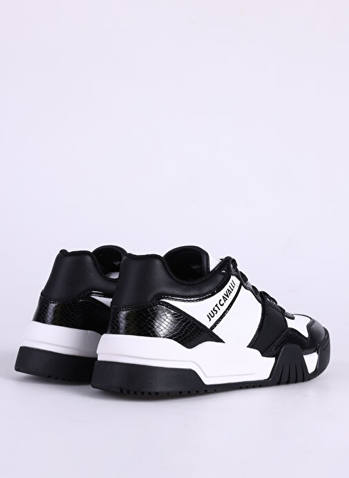 Just Cavalli Beyaz-Siyah Erkek deri Sneaker FONDO STYLE DIS. 1 - Görsel 4