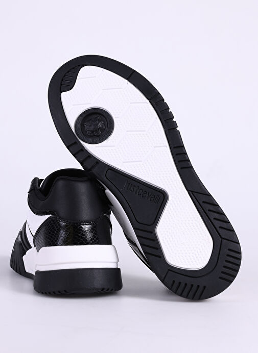 Just Cavalli Beyaz-Siyah Erkek deri Sneaker FONDO STYLE DIS. 1 - Görsel 5