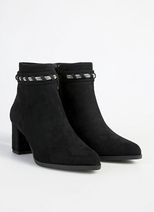 F By Fabrika Siyah Kadın Topuklu Bot MIYU - Görsel 3