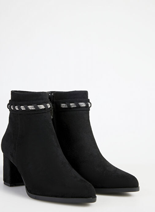 F By Fabrika Siyah Kadın Topuklu Bot MIYU - Görsel 6