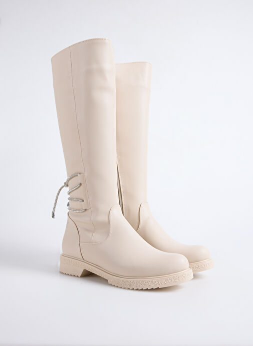 F By Fabrika Ekru Kadın Çizme HAILA - Görsel 3