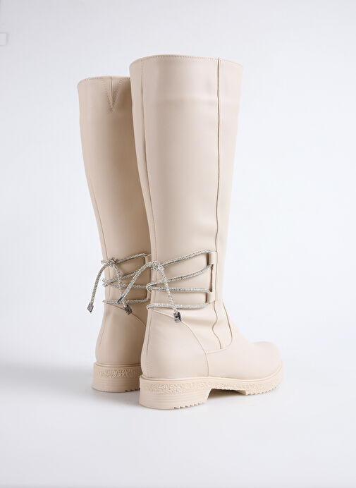 F By Fabrika Ekru Kadın Çizme HAILA - Görsel 4