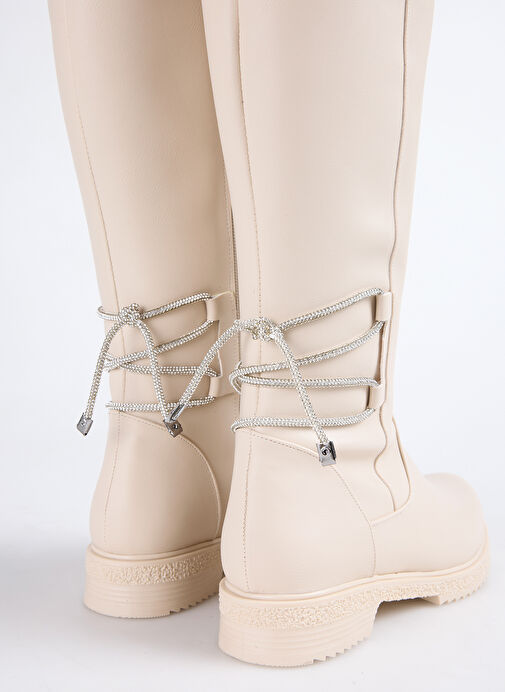 F By Fabrika Ekru Kadın Çizme HAILA - Görsel 6