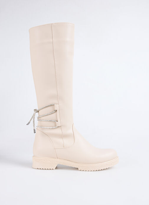 F By Fabrika Ekru Kadın Çizme HAILA - Görsel 2