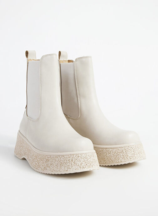 F By Fabrika Ekru Kadın Bot LALKA - Görsel 3