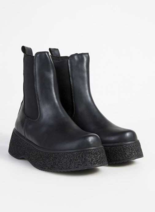 F By Fabrika Siyah Kadın Bot LALKA - Görsel 3