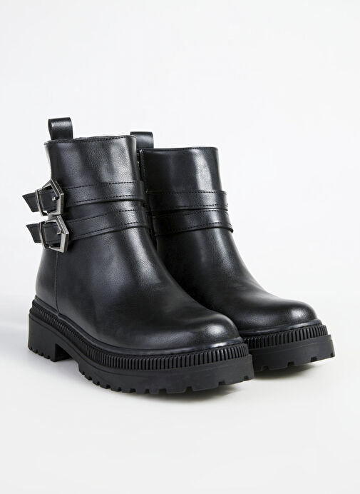 F By Fabrika Siyah Kadın Bot HELEN - Görsel 3