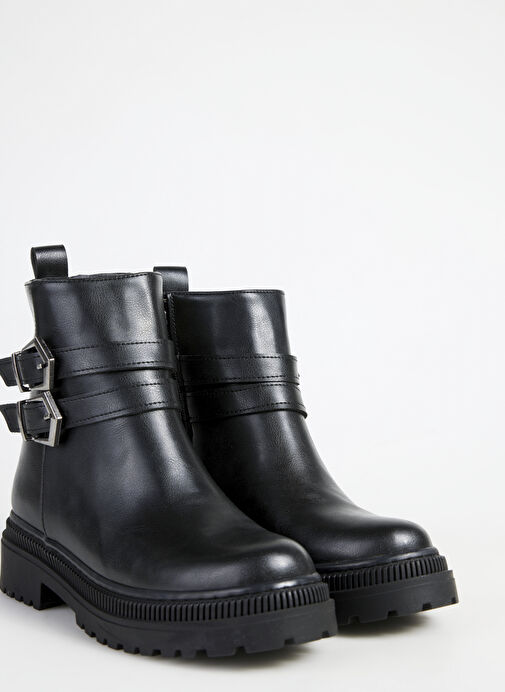 F By Fabrika Siyah Kadın Bot HELEN - Görsel 6