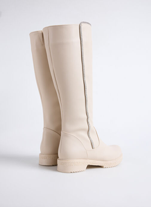 F By Fabrika Ekru Kadın Çizme CLARI - Görsel 4