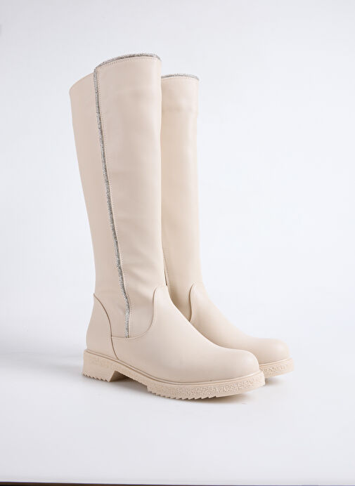 F By Fabrika Ekru Kadın Çizme CLARI - Görsel 3
