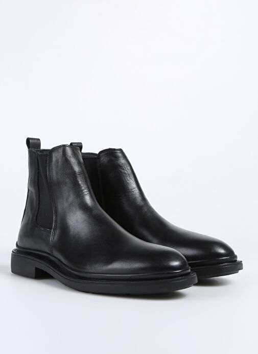 F By Fabrika Siyah Erkek Deri Bot KEVIN - Görsel 3