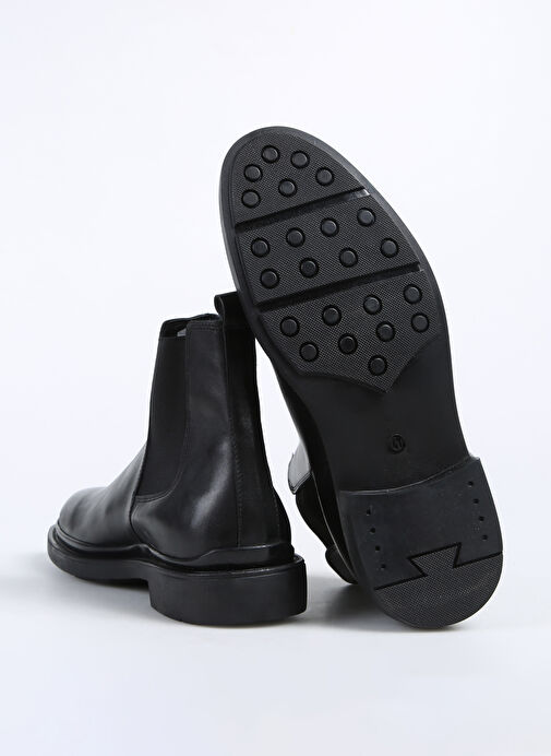 F By Fabrika Siyah Erkek Deri Bot KEVIN - Görsel 5