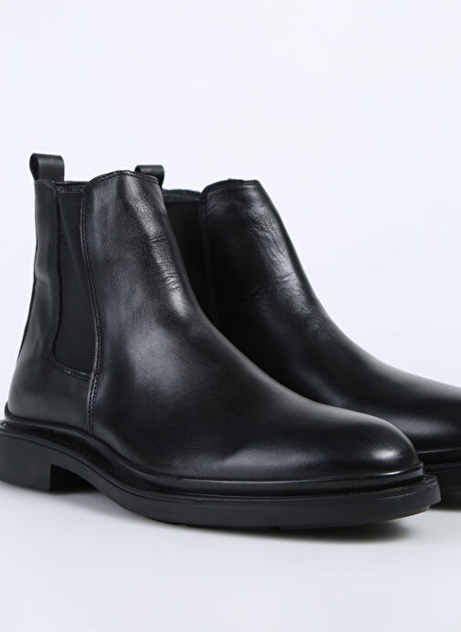 F By Fabrika Siyah Erkek Deri Bot KEVIN - Görsel 6