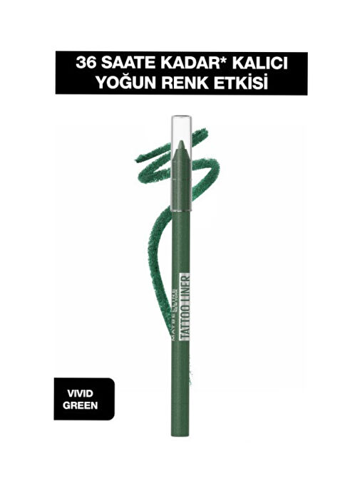 Maybelline New York Tattoo Liner Jel Göz Kalemi - Vivid Green