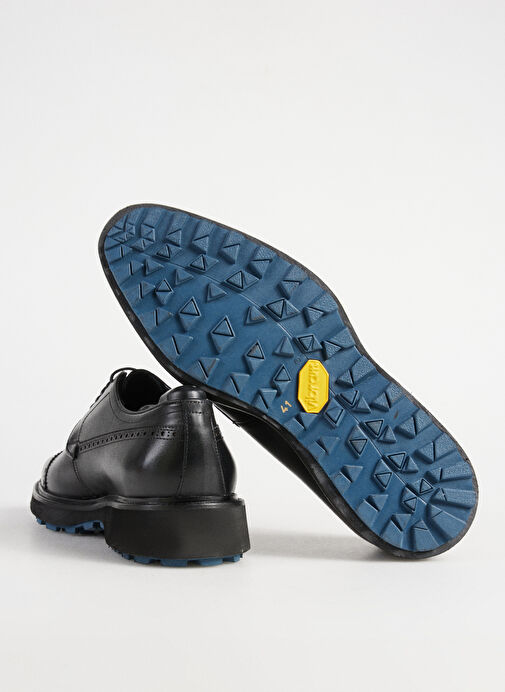 Fabrika Siyah Erkek Deri Klasik Ayakkabı SEGAMA-ETHAN VİBRAM - Görsel 8