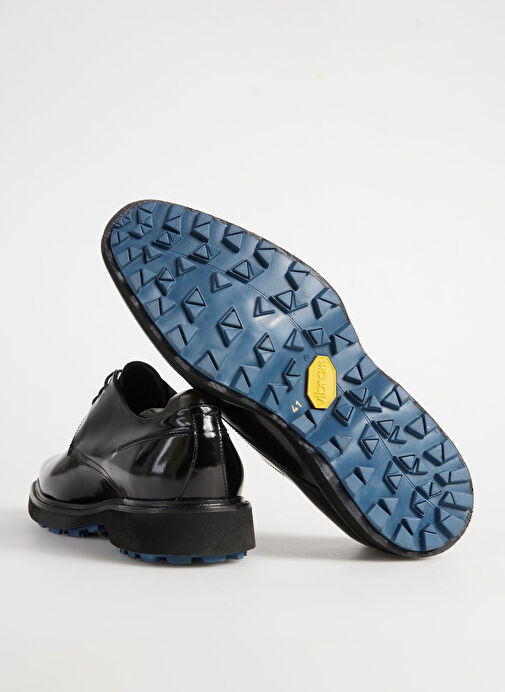 Fabrika Siyah Erkek Deri Klasik Ayakkabı SEGAMA-ELROY VİBRAM - Görsel 8