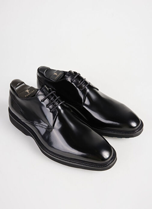 Fabrika Siyah Erkek Deri Klasik Ayakkabı SEGAMA-ELROY VİBRAM - Görsel 5