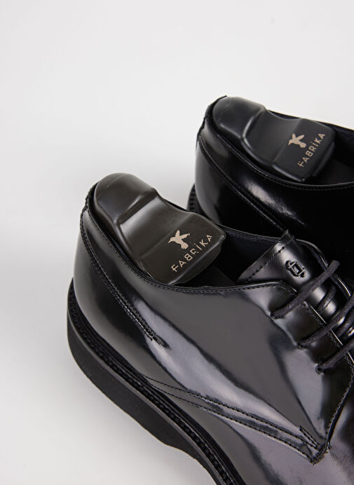 Fabrika Siyah Erkek Deri Klasik Ayakkabı SEGAMA-ELROY VİBRAM - Görsel 6