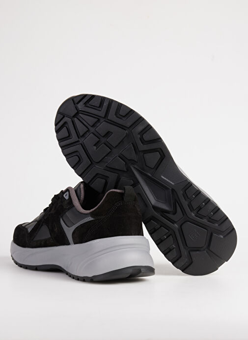 Fabrika Fabrika Siyah-Gri Erkek süet Sneaker PINOS-BEVAN | Boyner Siyah - 5. görsel