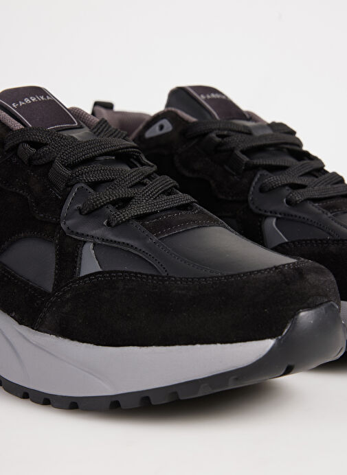 Fabrika Fabrika Siyah-Gri Erkek süet Sneaker PINOS-BEVAN | Boyner Siyah - 6. görsel