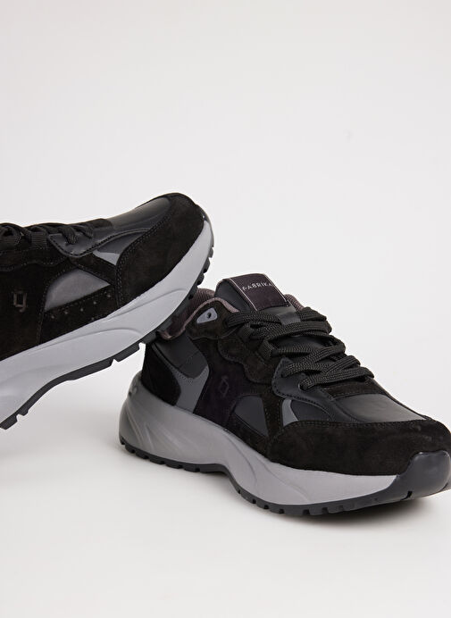 Fabrika Fabrika Siyah-Gri Erkek süet Sneaker PINOS-BEVAN | Boyner Siyah - 7. görsel