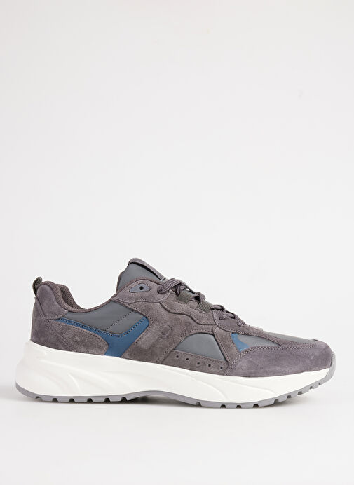 Fabrika Gri Erkek süet Sneaker PINOS-BEVAN - Görsel 2