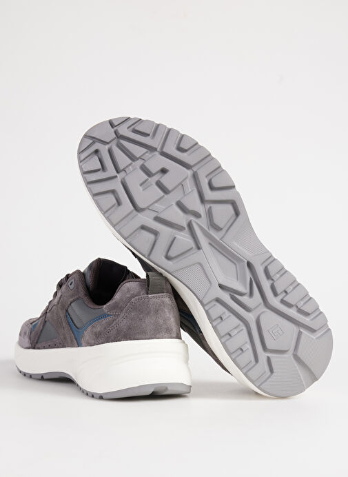 Fabrika Gri Erkek süet Sneaker PINOS-BEVAN - Görsel 5