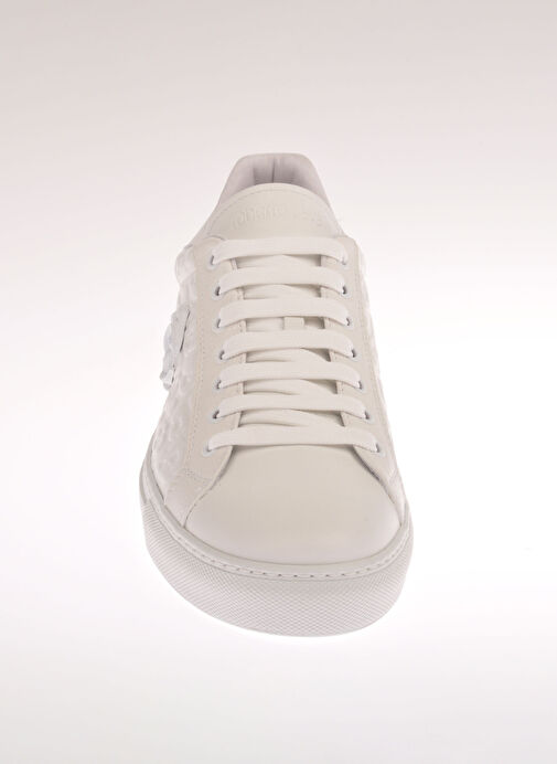 Roberto Cavalli Beyaz Erkek Deri Sneaker SCARPA UOMO FR.PARIS - Görsel 5