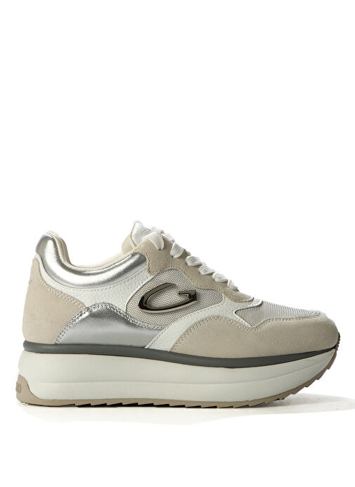 Alberto Guardiani Beyaz-Gümüş Kadın Deri Sneaker G03G100021 - Görsel 2