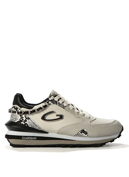 Alberto Guardiani Beyaz-Siyah Kadın Deri Sneaker G03G100019 - Görsel 2