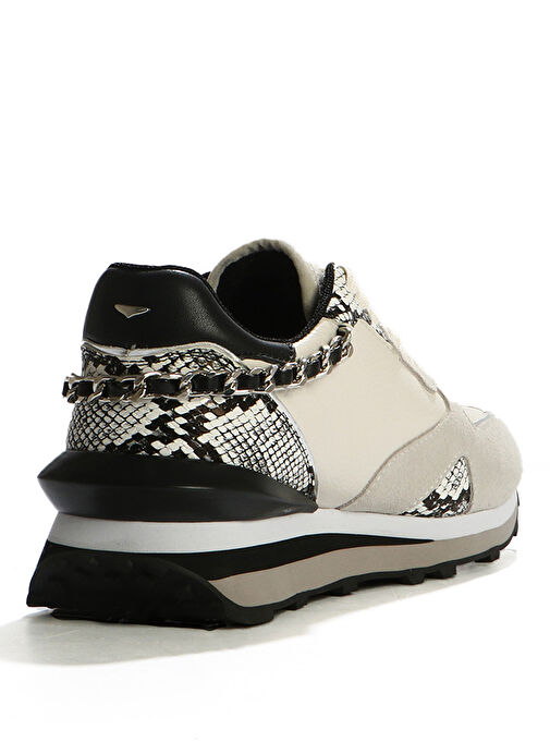 Alberto Guardiani Beyaz-Siyah Kadın Deri Sneaker G03G100019 - Görsel 4