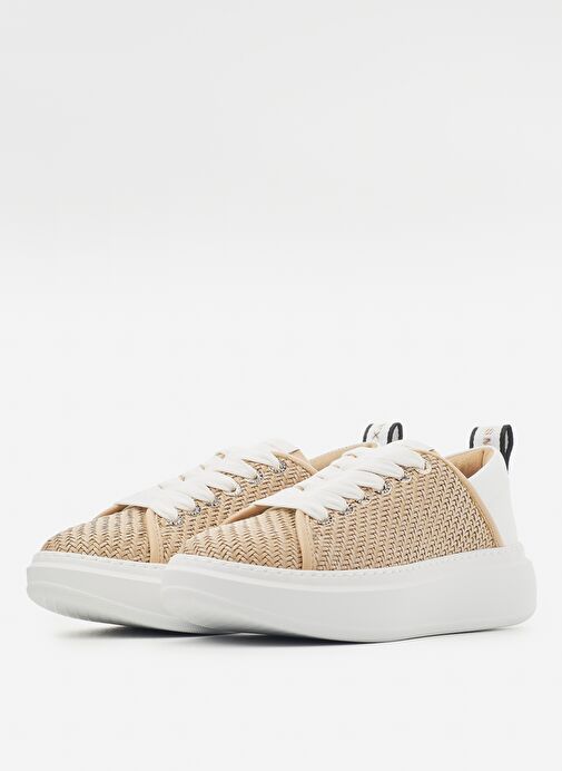 Alexander Smith Beyaz-Bej Kadın Deri - Kumaş Sneaker ASAZWYW0431NUE - Görsel 3