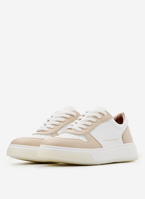 Alexander Smith Beyaz-Krem Kadın Deri Sneaker ASAZHWW1540NUW - Görsel 3