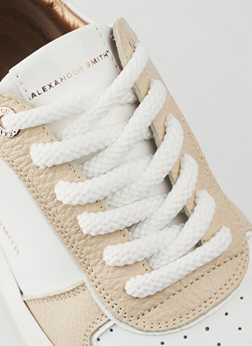 Alexander Smith Beyaz-Krem Kadın Deri Sneaker ASAZHWW1540NUW - Görsel 4