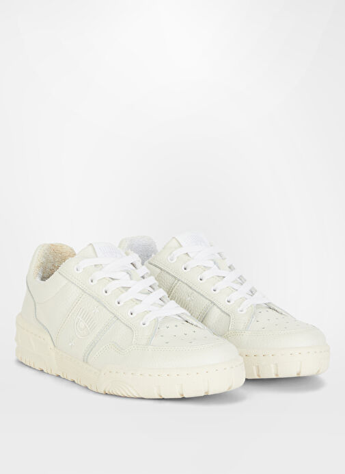Chiara Ferragni Krem Kadın Deri Sneaker CF3301_333 - Görsel 3
