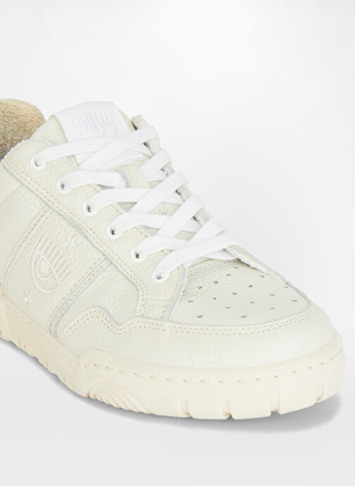 Chiara Ferragni Krem Kadın Deri Sneaker CF3301_333 - Görsel 4