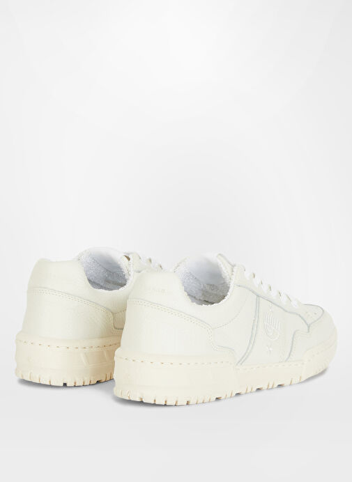 Chiara Ferragni Krem Kadın Deri Sneaker CF3301_333 - Görsel 5