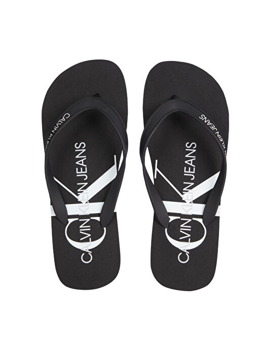 Calvin Klein Siyah-Beyaz Erkek Plaj Terliği BEACH SANDAL MONOGRAM TPU - Görsel 3