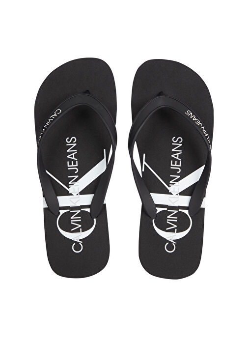 Calvin Klein Siyah-Beyaz Erkek Plaj Terliği BEACH SANDAL MONOGRAM TPU - Görsel 4
