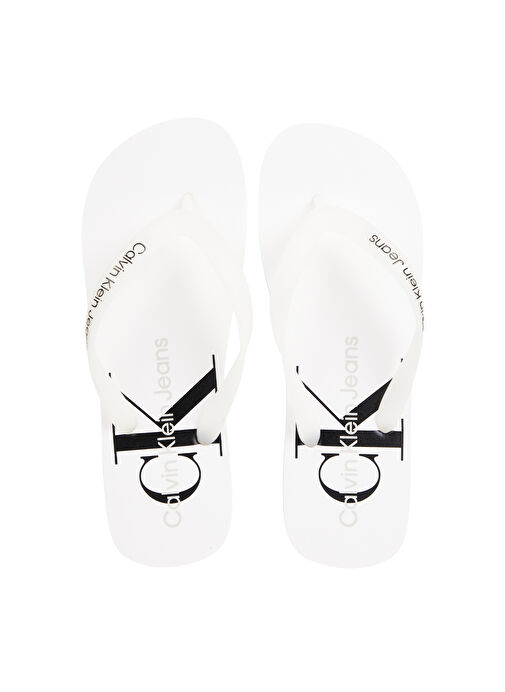 Calvin Klein Beyaz Erkek Plaj Terliği BEACH SANDAL MONOGRAM TPU - Görsel 3