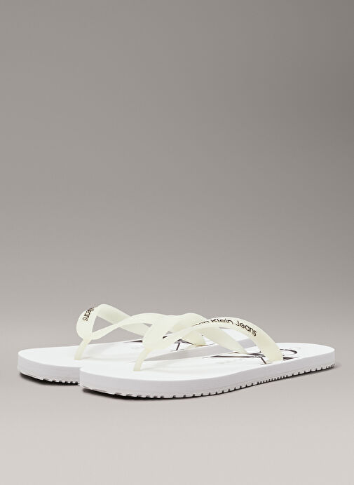 Calvin Klein Beyaz Erkek Plaj Terliği BEACH SANDAL MONOGRAM TPU - Görsel 5