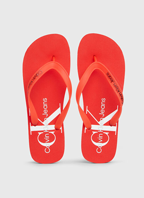 Calvin Klein Kırmızı Erkek Plaj Terliği BEACH SANDAL MONOGRAM TPU - Görsel 4