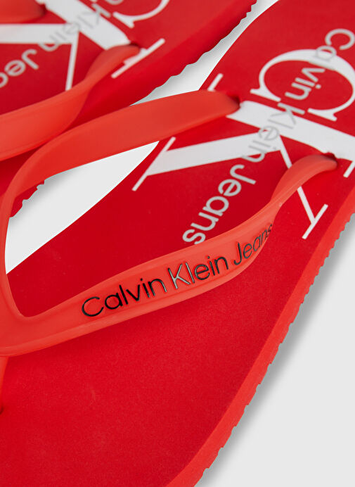 Calvin Klein Kırmızı Erkek Plaj Terliği BEACH SANDAL MONOGRAM TPU - Görsel 5