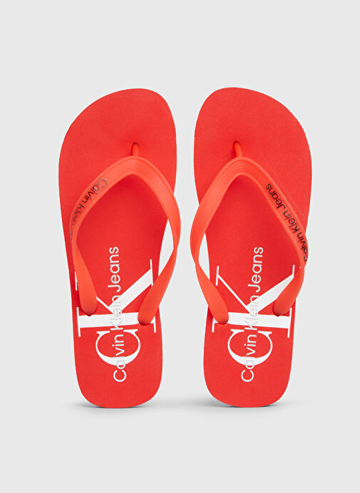 Calvin Klein Kırmızı Erkek Plaj Terliği BEACH SANDAL MONOGRAM TPU - Görsel 6