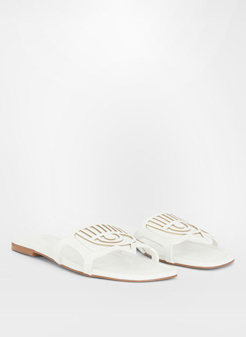 Chiara Ferragni Beyaz Kadın Terlik CF3360_009 - Görsel 3