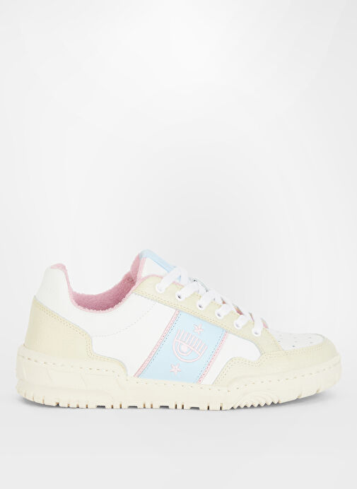 Chiara Ferragni Beyaz-Mavi Kadın Deri Sneaker CF3300_325 - Görsel 2