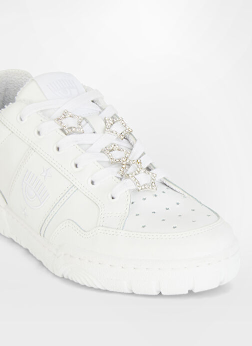 Chiara Ferragni Beyaz Kadın Deri Sneaker CF3302_009 - Görsel 4