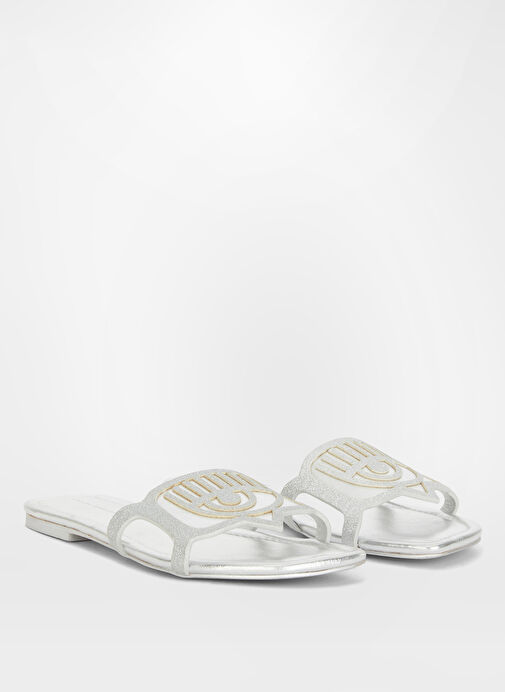 Chiara Ferragni Gümüş Kadın Terlik CF3361_004 - Görsel 3