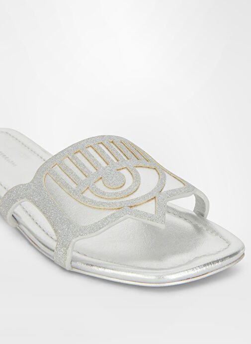 Chiara Ferragni Gümüş Kadın Terlik CF3361_004 - Görsel 4
